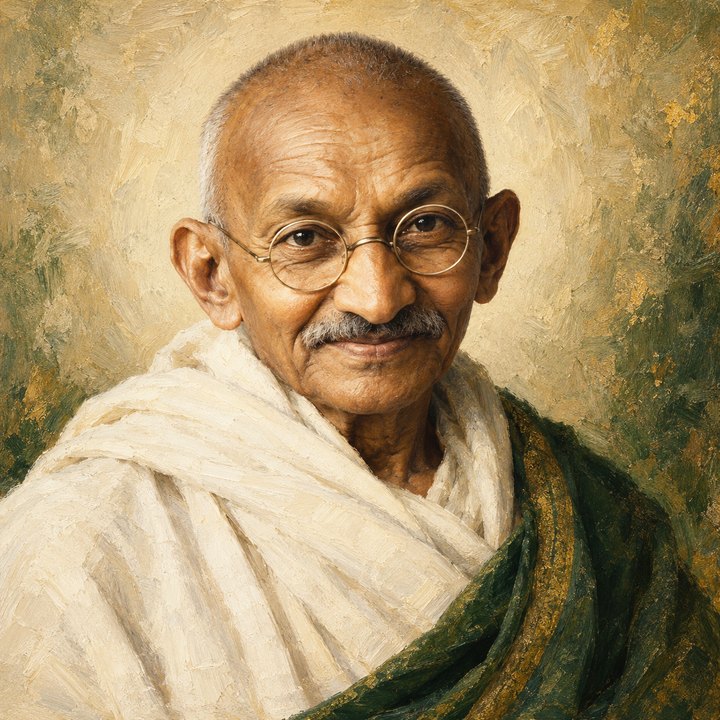 Portrait of Mahatma Gandhi