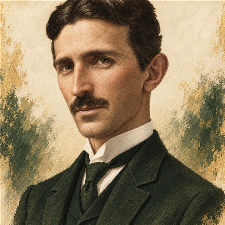 Portrait of Nikola Tesla